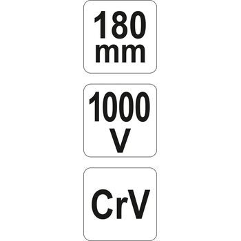 Бокорізи електромонтажні L= 180 мм, до 1000V, YT-21159 YATO