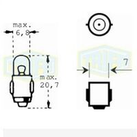 Лампа автомобільна індикаторна лампа Trifa 24V 3,0W
