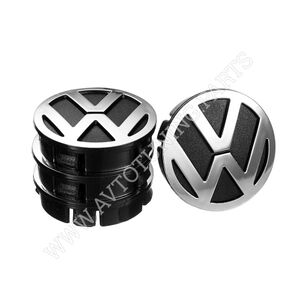Заглушка колісного диска VW 60x55 чорний ABS пластик 4шт. 50007
