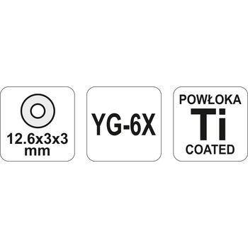 Ролик для плиткорізу YT-3703, 12,6х3х3 мм, YT-3713 YATO